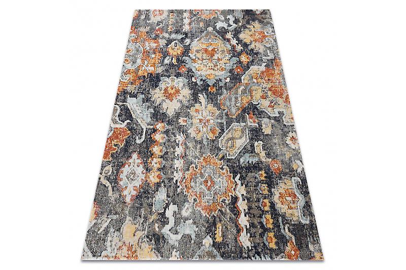 モダンカーペット MUNDO E0671 オリエンタル ヴィンテージ アウトドア ブラック/イエロー