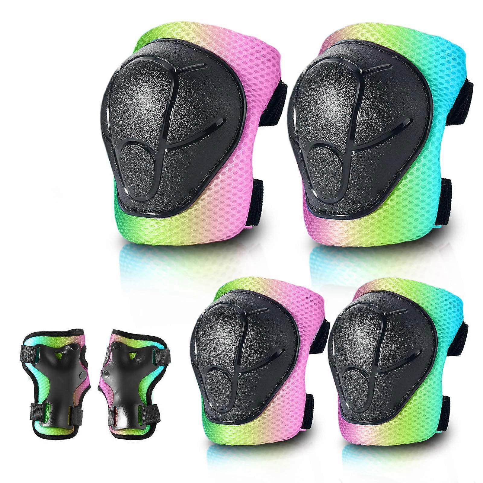 Skateboard Pads for Kids Youth Adults, Protective Elbow and Wrist Gear, Adjustable, Durable, Size M/L, Lightweight Design