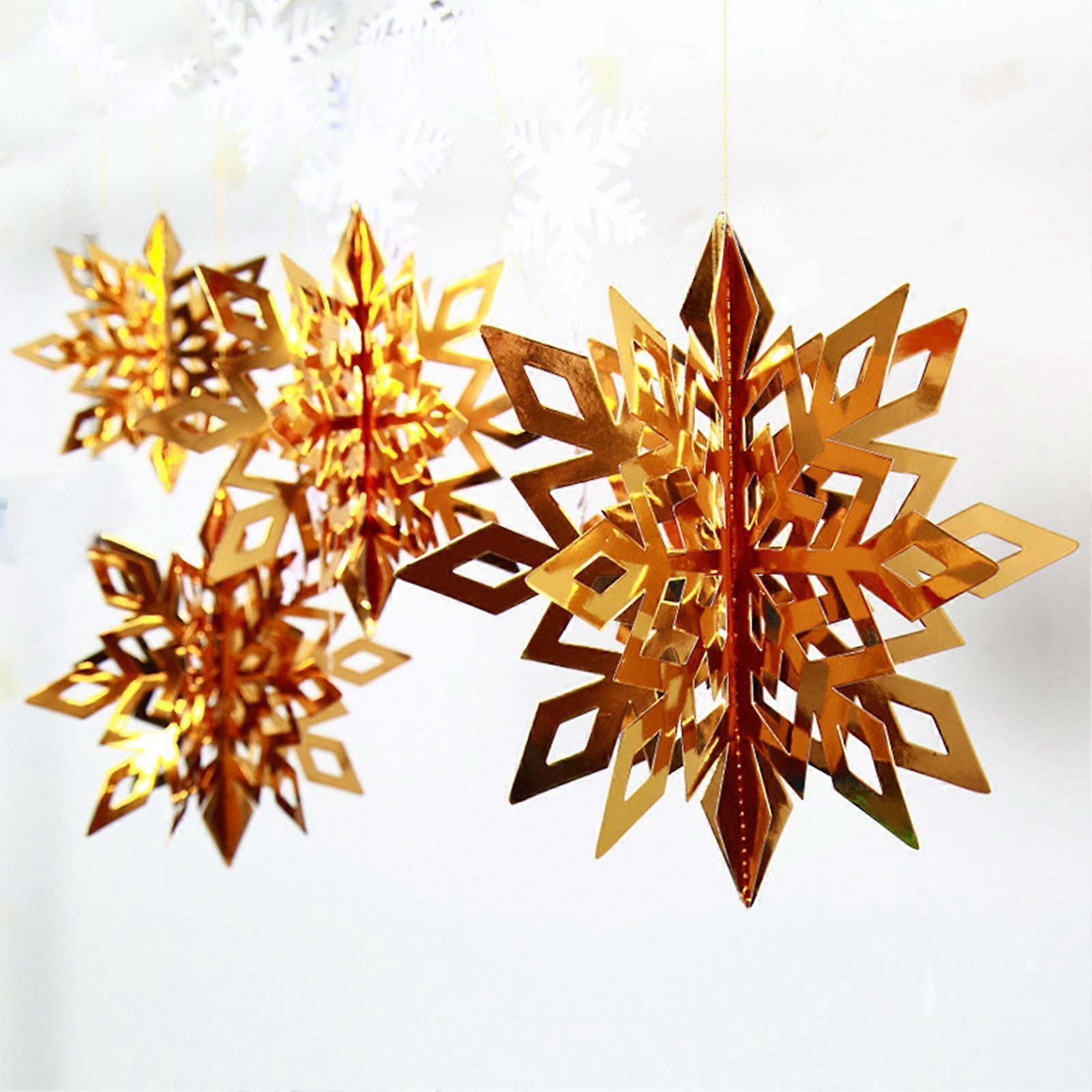 6pcs Christmas Tree Snowflake Ornaments Snowflake Christmas Tree Pendants