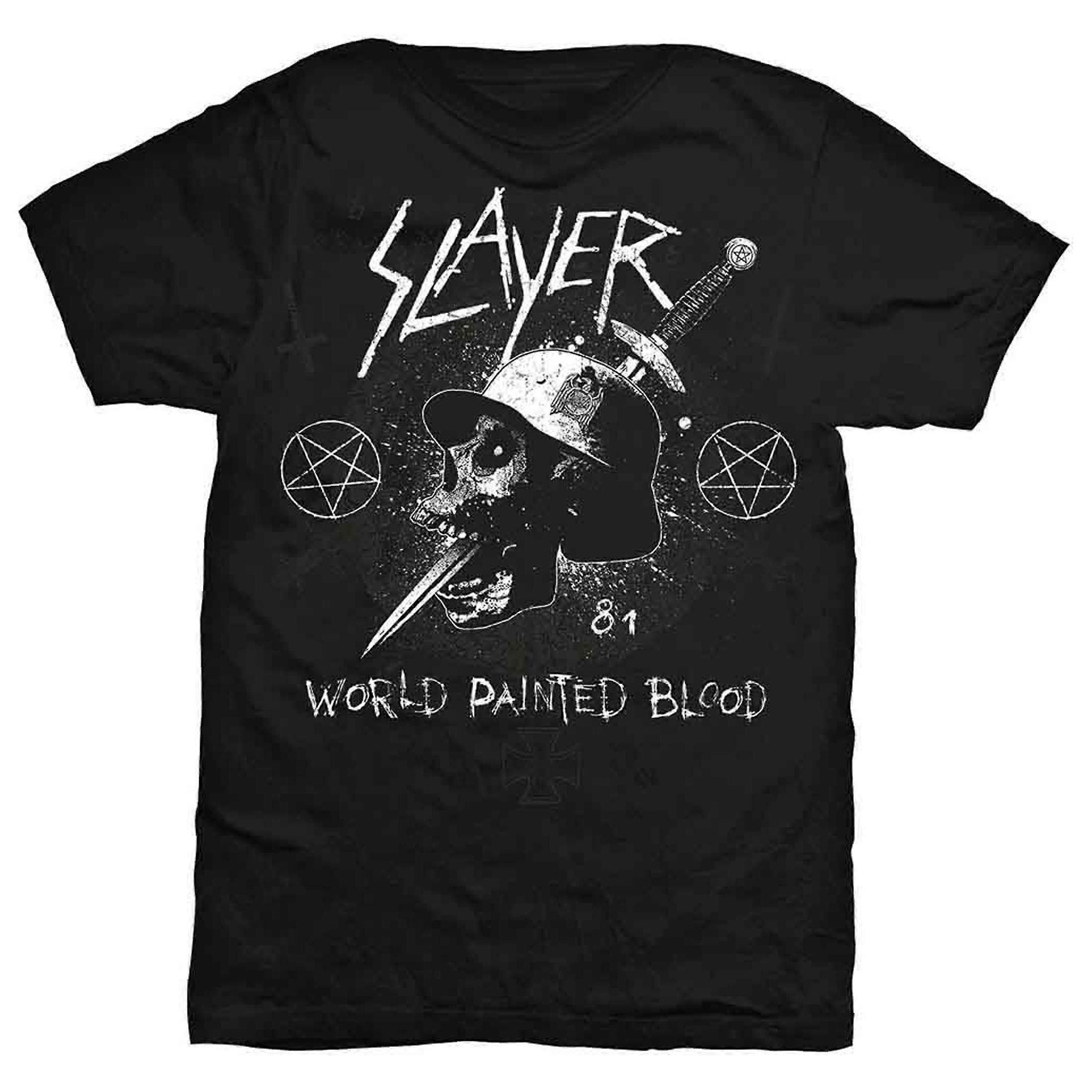 Slayer Dagger 骷髅乐队标志 T 恤