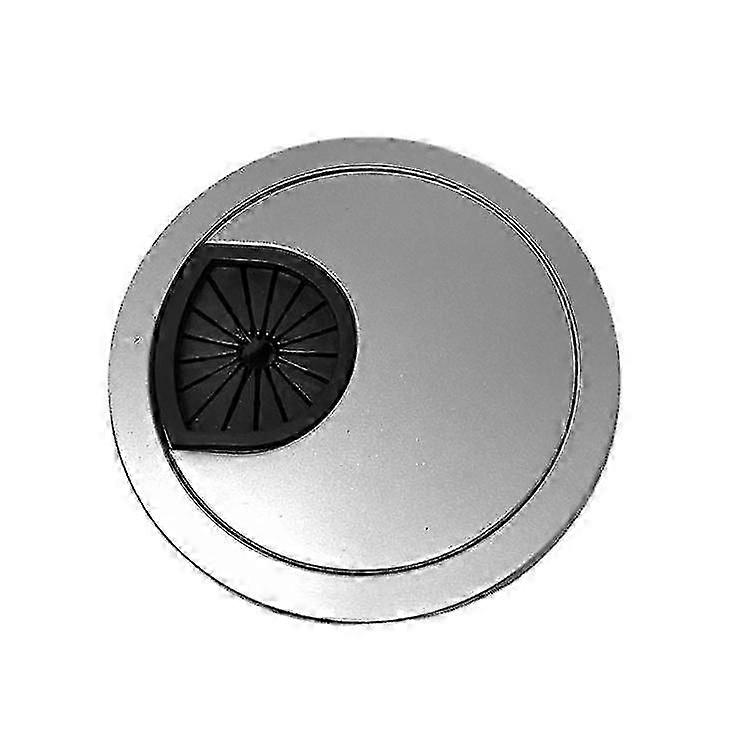 Round Plastic Desk Cable Grommet for Computer Table - 16pcs Silver Cable Tidy Organizer