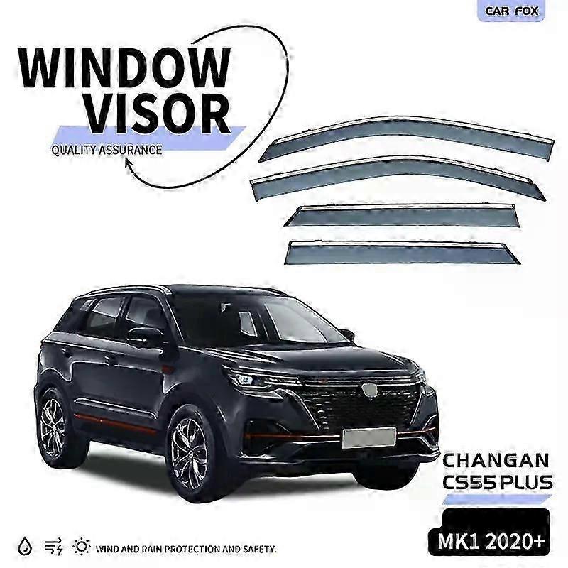 Applies To For Changan Cs55 Plus Mk1 2020+ Window Visor Vent Shades Ventvisor Wind Deflectors Visors Rain Guard Shades