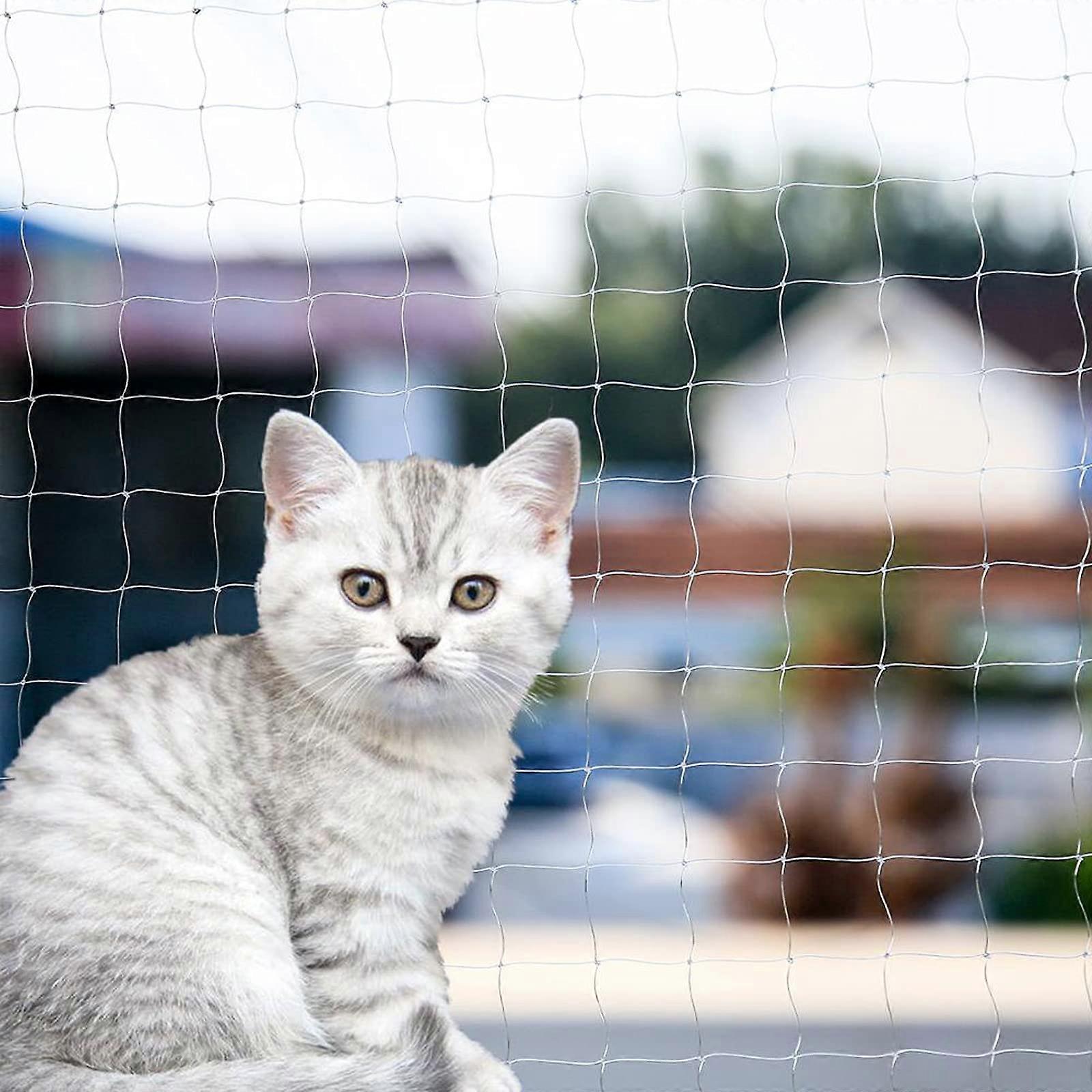 Cat Balcony Net Transparent Nylon Anti-Fall Fence Net for Pets, Suitable for Windows, Stairs, and Balconies
