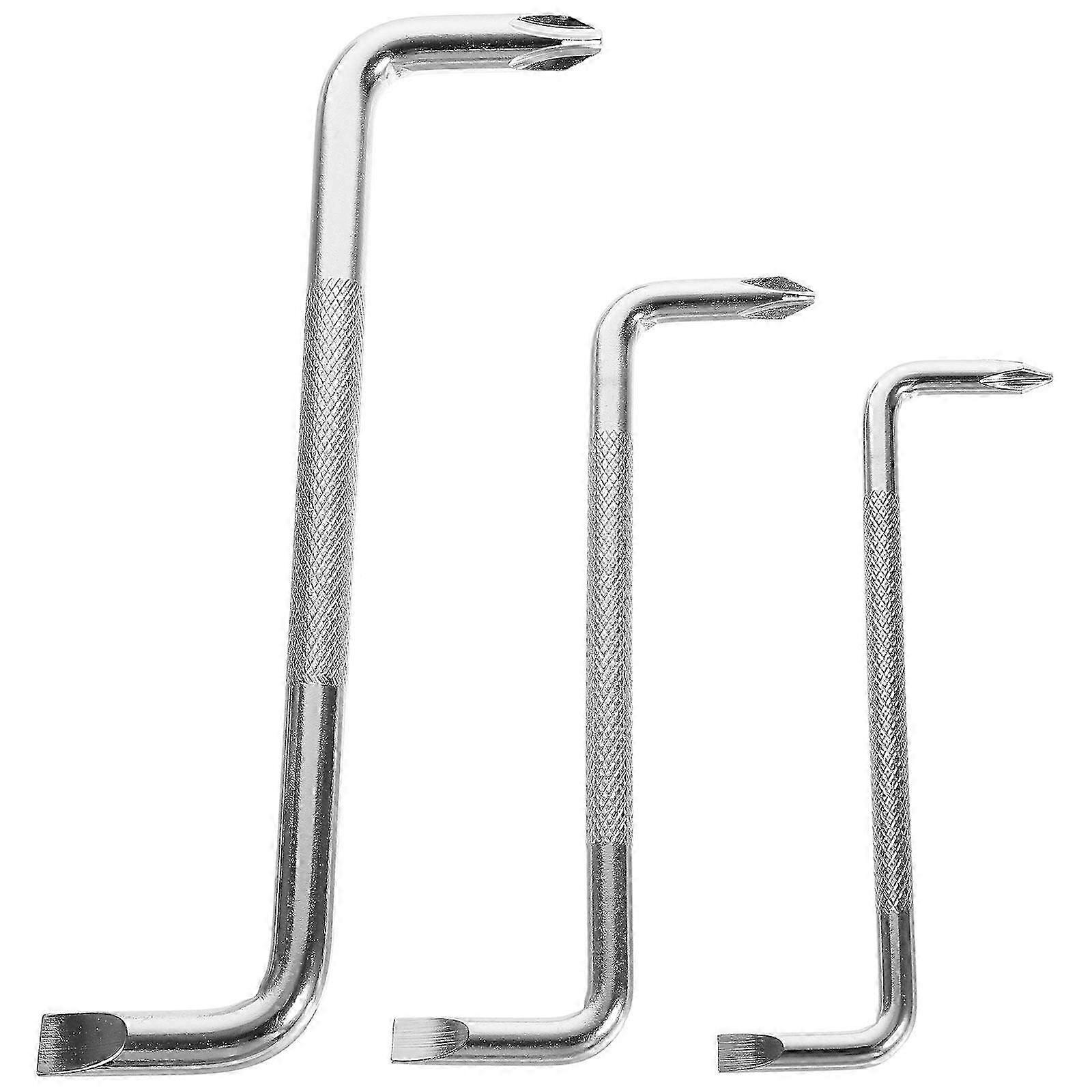 3pcs Offset Screwdriver Double-ended Screwdriver Assorted Angled Screwdriver For Tight Space