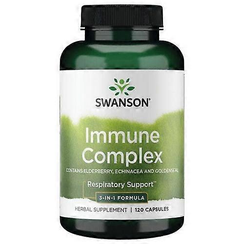 Swanson Vitamins Immune Complex zawiera echinaceę czarnego bzu i gorzknik, 120 kapsułek