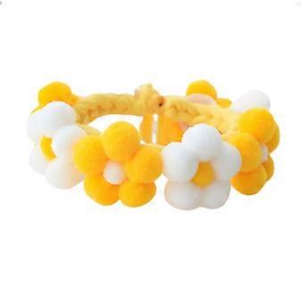 Neck Strap Cat Dog Pom Pom Cute Cat Collar Flower Collar Pet Accessories Necklace, Fashionable and Cute (S)