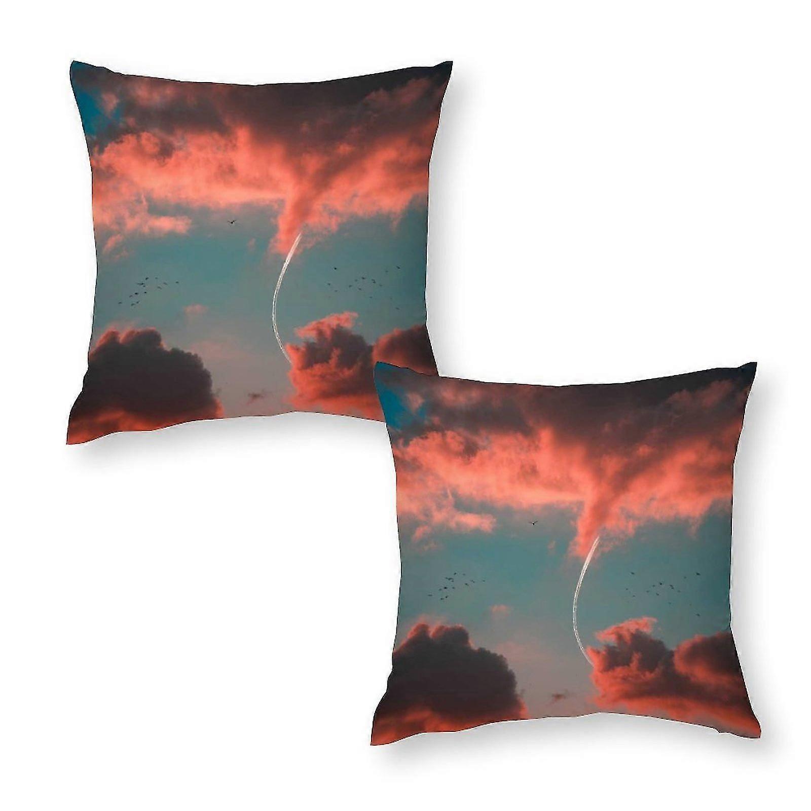 Pink Clouds Pillow Covers Set Of 2