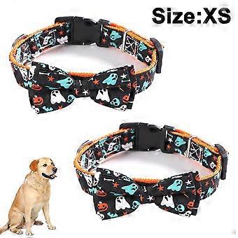2pcs Halloween Cat Collar Breakaway With Bell Cat Collars Adjustable C