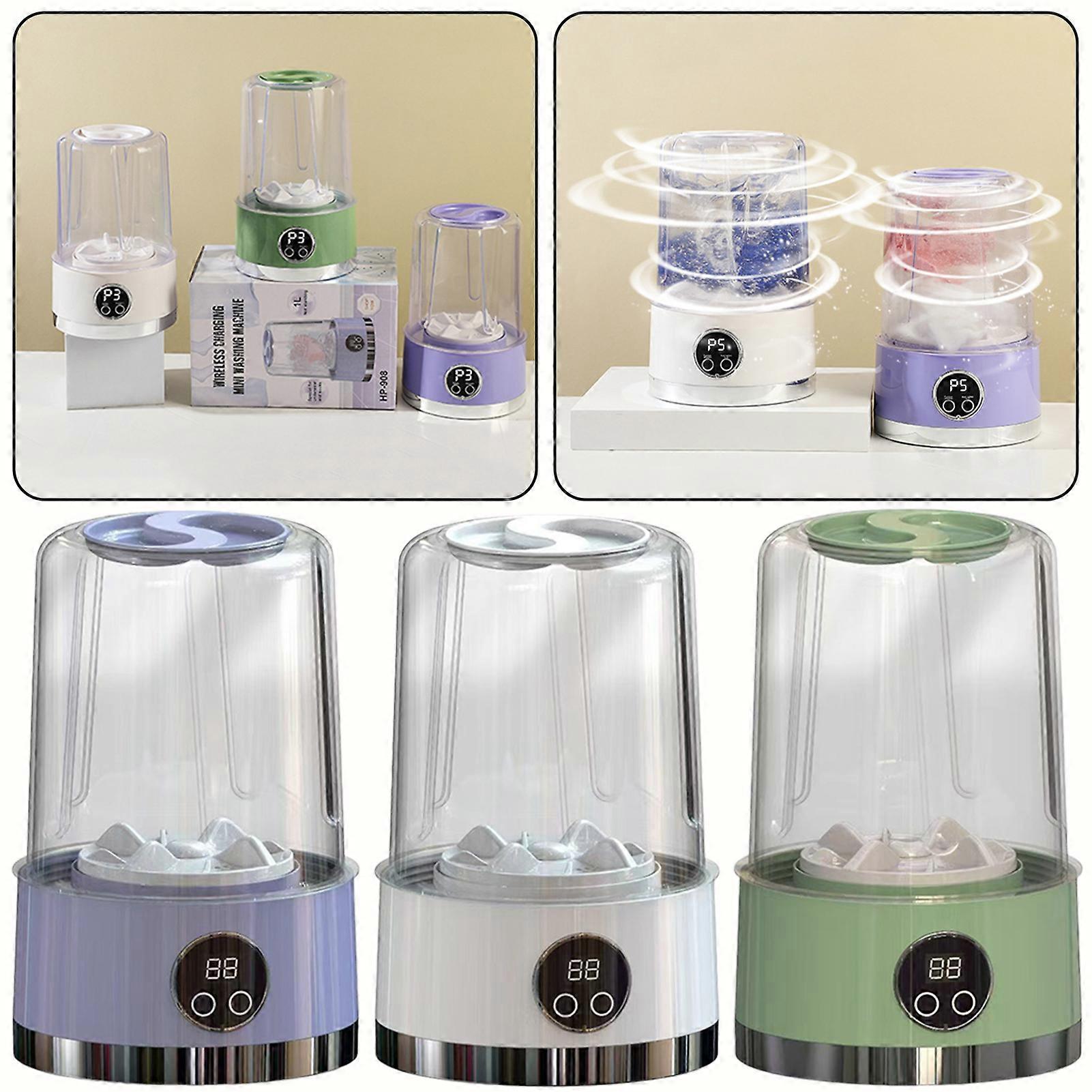Portable Rechargeable Cordless Mini Washing Machine Multifunctional Underwear Socks Washing Tool for Dorm