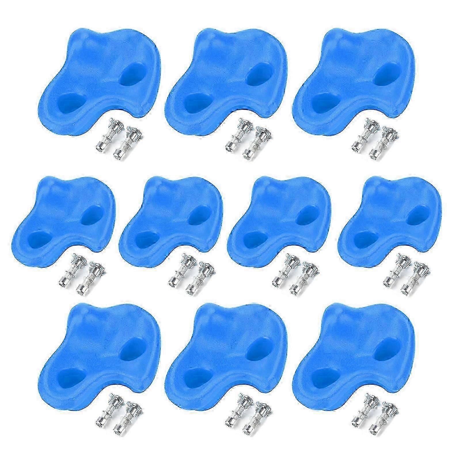 202410 قطعة من البلاستيك محكم تسلق الصخور الصخور الحجارة أحجار الاطفال مجموعة متنوعة بولت أزرق جيد