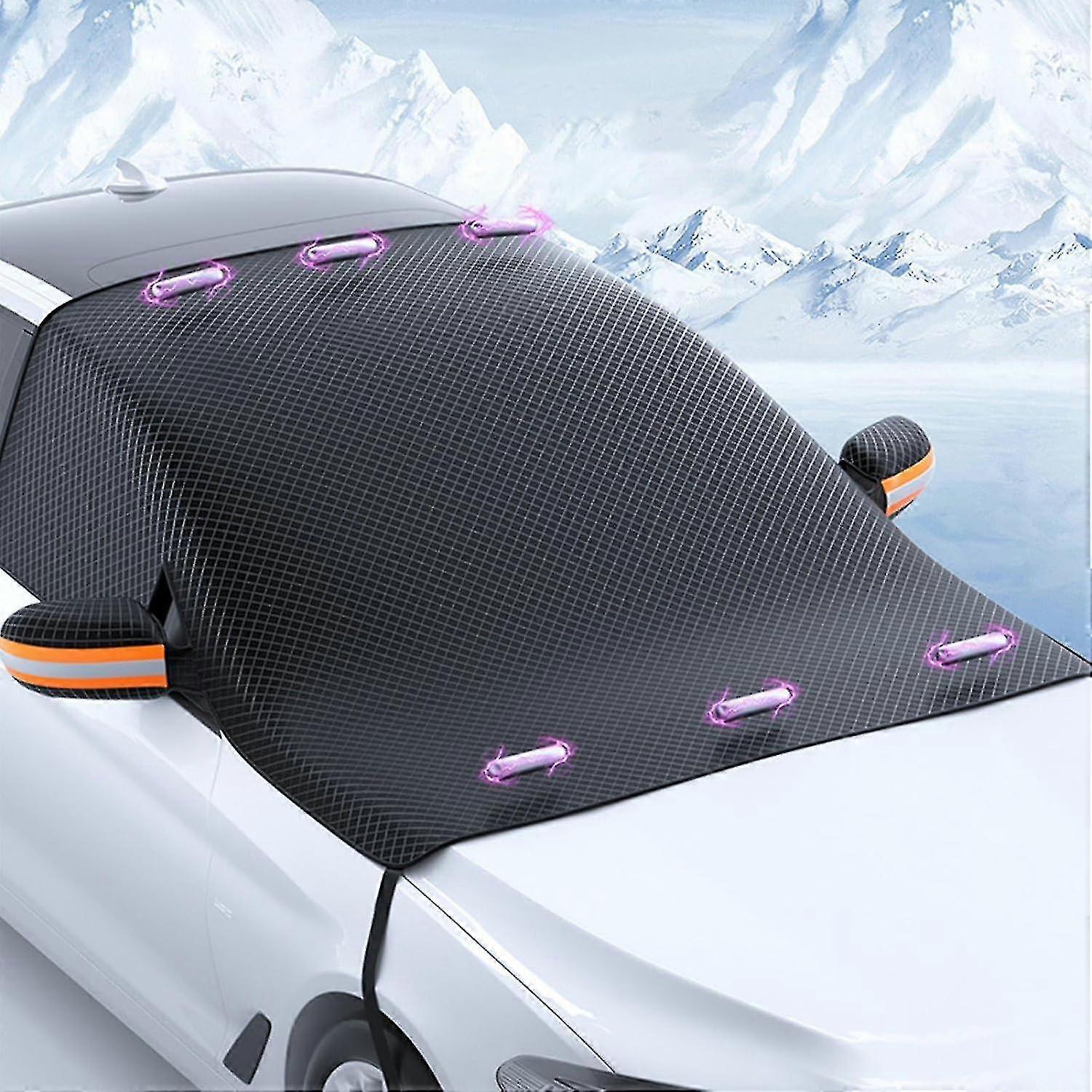 Magnetic Windshield Cover For Ice And Snow, Foldable Sun Protection Windproof Waterproof Car Windshield Cover Car Tarpaulin