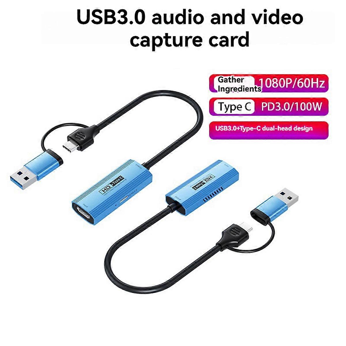 USB3.0&USB-C 1080P 4K30Hz Video Capture Docking