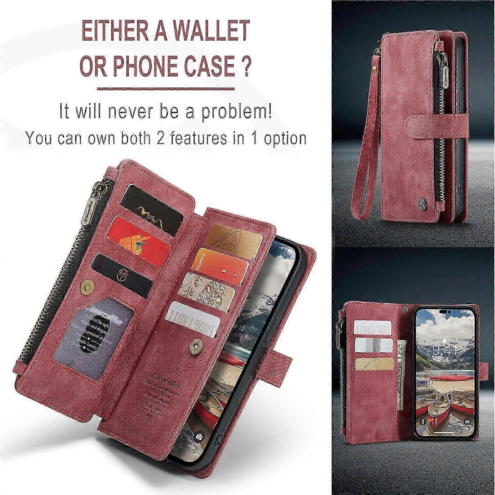 Bling Zipper Wallet Case For IPhone 16, 15, 14, 13, 12, 11, XS, XR, Pro Max – Women's Glitter Cover