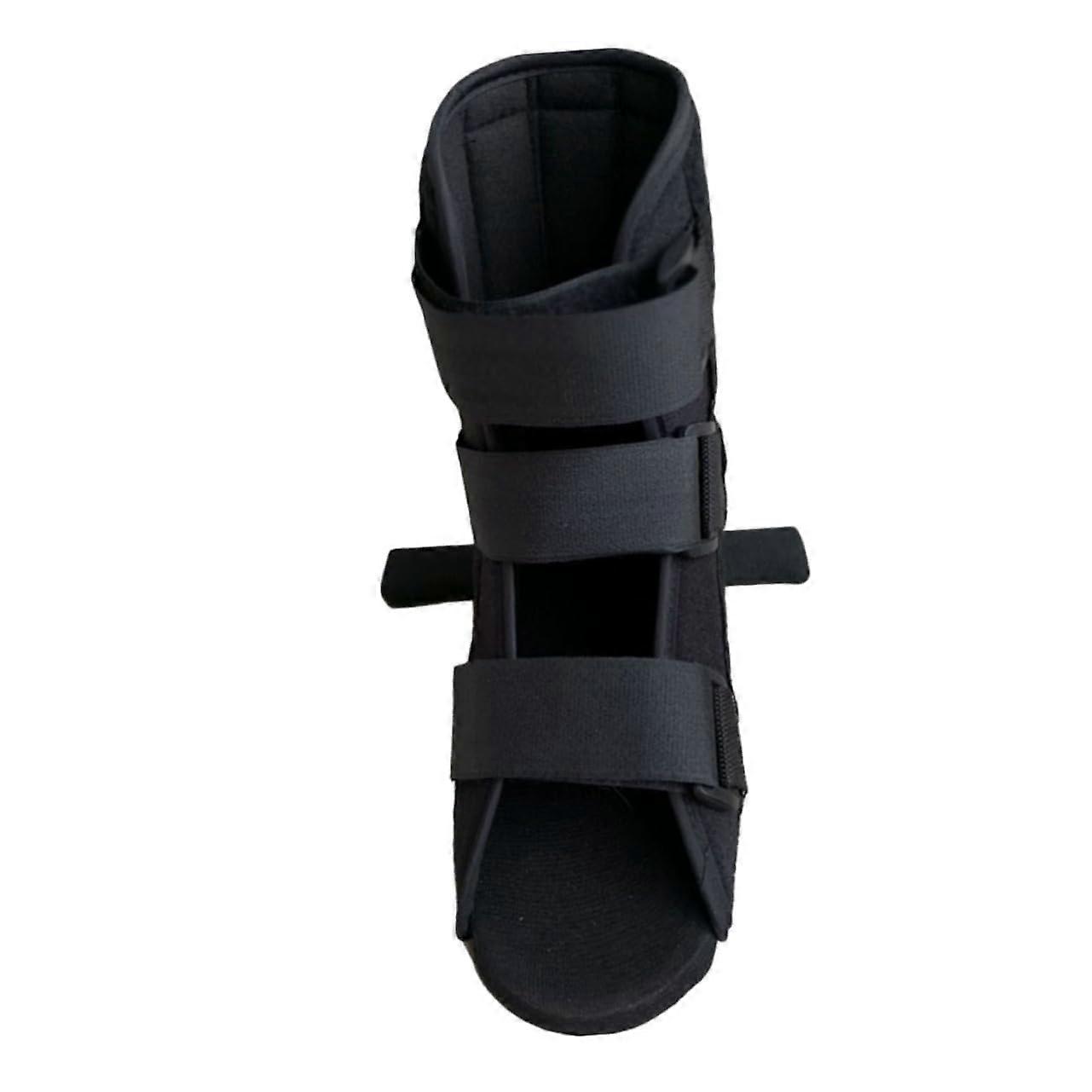 Antirotation Ankle Stabilizer Boot for Foot Sprain Fracture Support, Adjustable Size, Breathable Material, Black