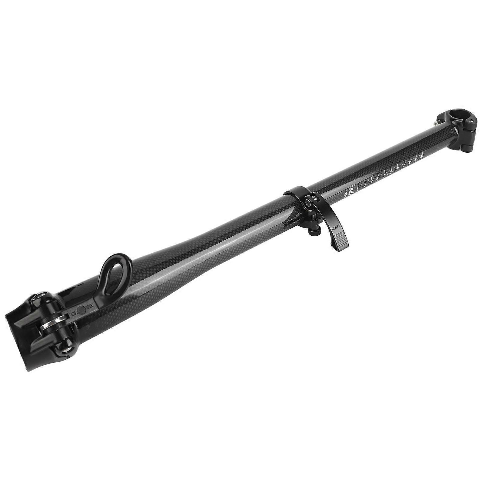 1 Set Folding Bike Stem Quick Release High Strength Carbon Fiber Folding Handlebar Stem for 28.6mm Fork 25.4mm Handlebar Brilliance 