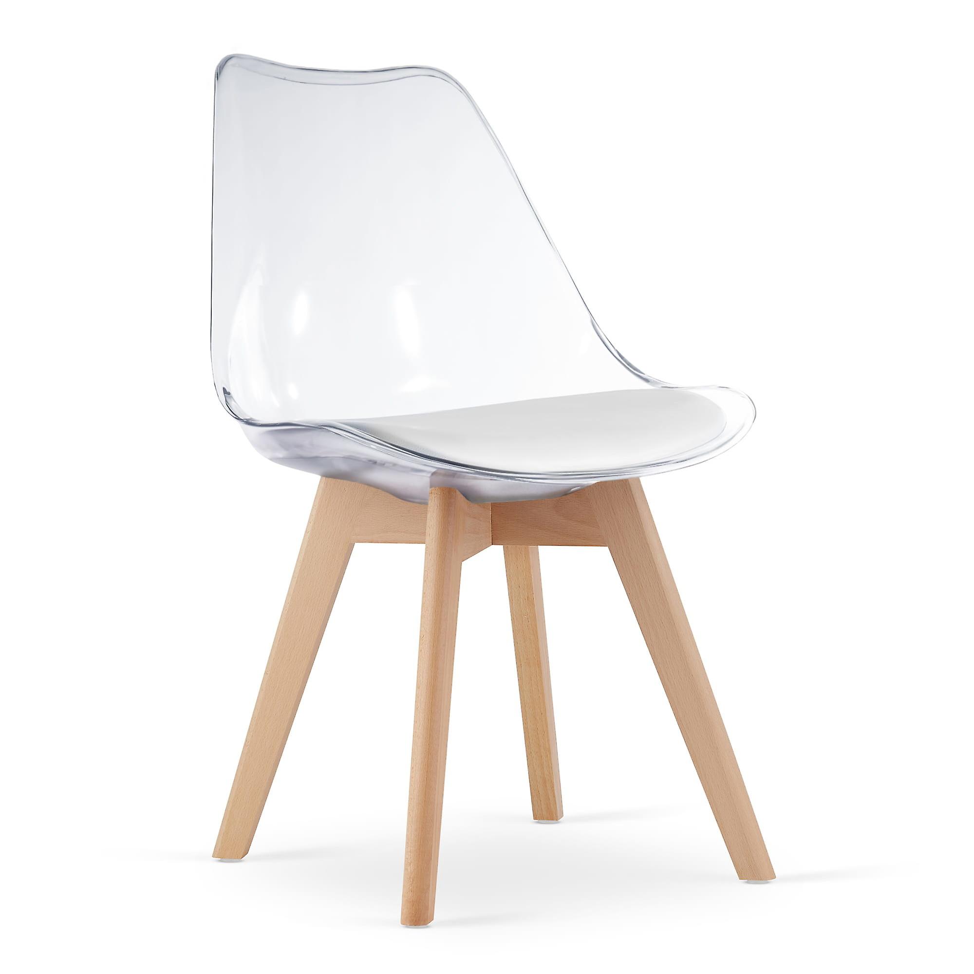 Silla MARK - patas transparentes / naturales x 4