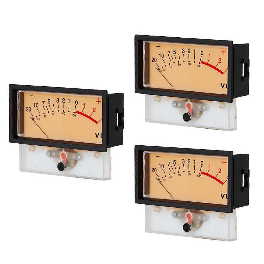 3 stks Hoog-precisie VU Ampèremeter Paneelmeter - Analoog - Ontlaad Vlakke Meters