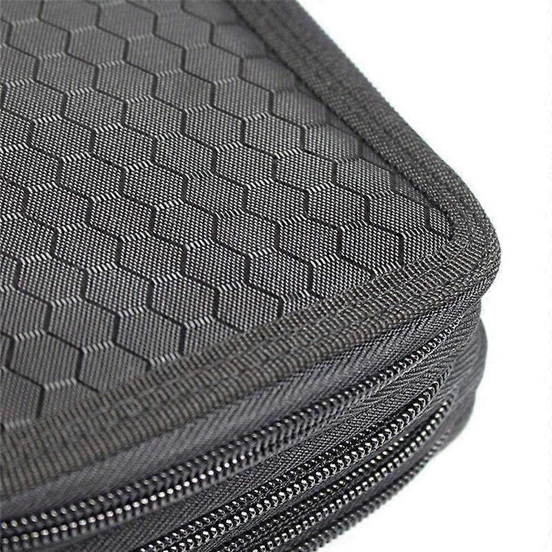 Pencil Case Capacity 72 Holes 4-Layer Solid Color Pencil Case Black