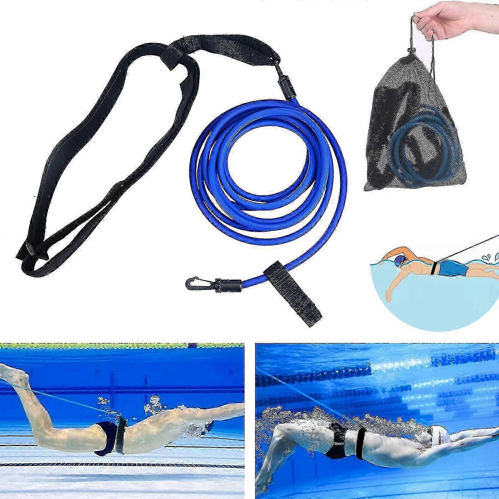 Adjustable Pool Swim Belt Swim Resistance Belt Pool Counter Swim Belt For Pool Hanging Swim Training Bungee Swim Resistance