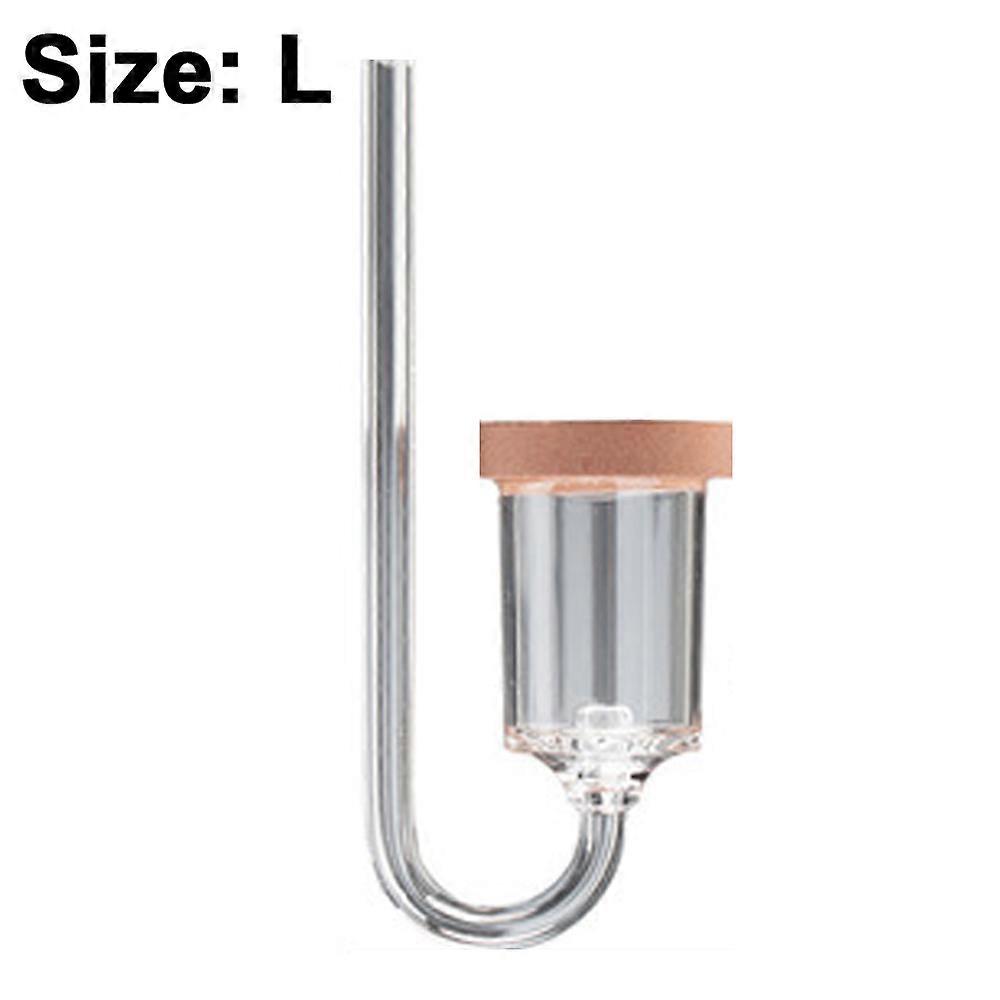 Aquarium Co2 Diffuser, Fish Tank Co2 Atomizer System Acrylic Slim Transparent Mini Co2 Diffuser-L