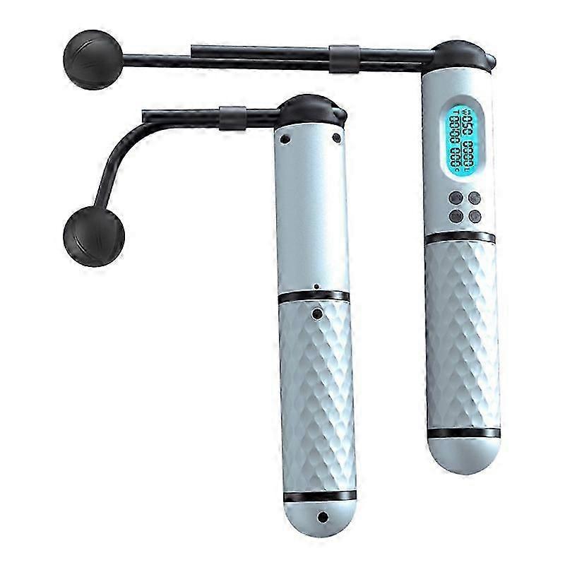 S08 Corded / Cordless Dual-use Jump Rope Intelligent Digital Display Weighted Skipping Pope - White+