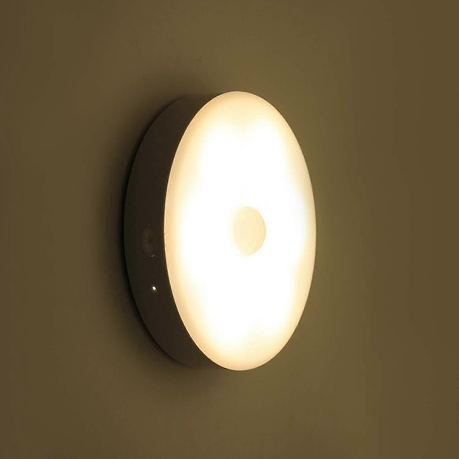 Wireless LED Night Light with Motion Sensor - 180 Days Battery Life, USB Rechargeable, Adjustable Brightness