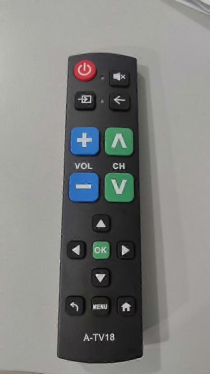 Neuestes Modell Big Button Universal-TV-Fernbedienung (schwarz) Einfach zu bedienen, großartig