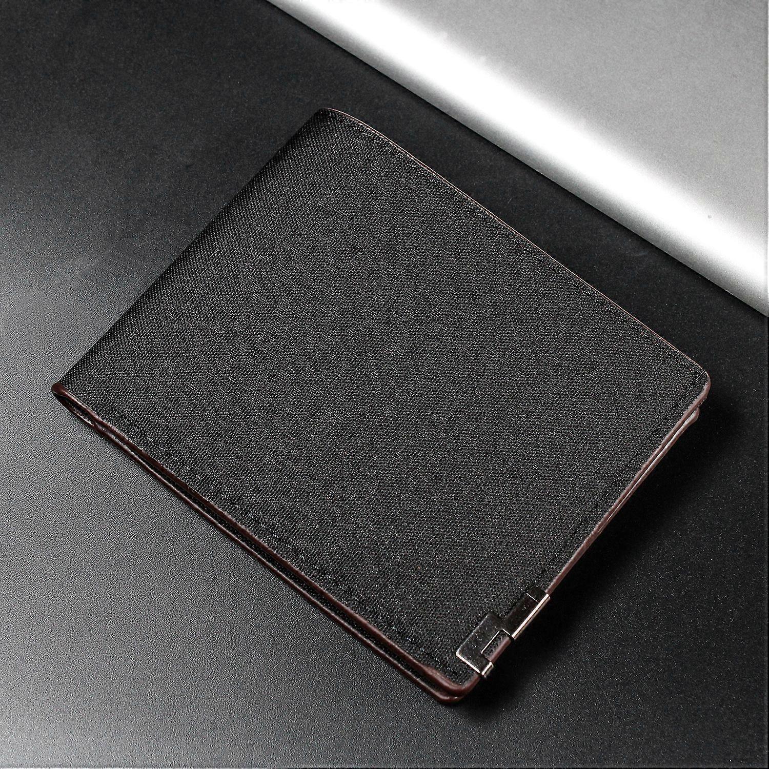 1pc casual denim wallet multifunctional wallet, black