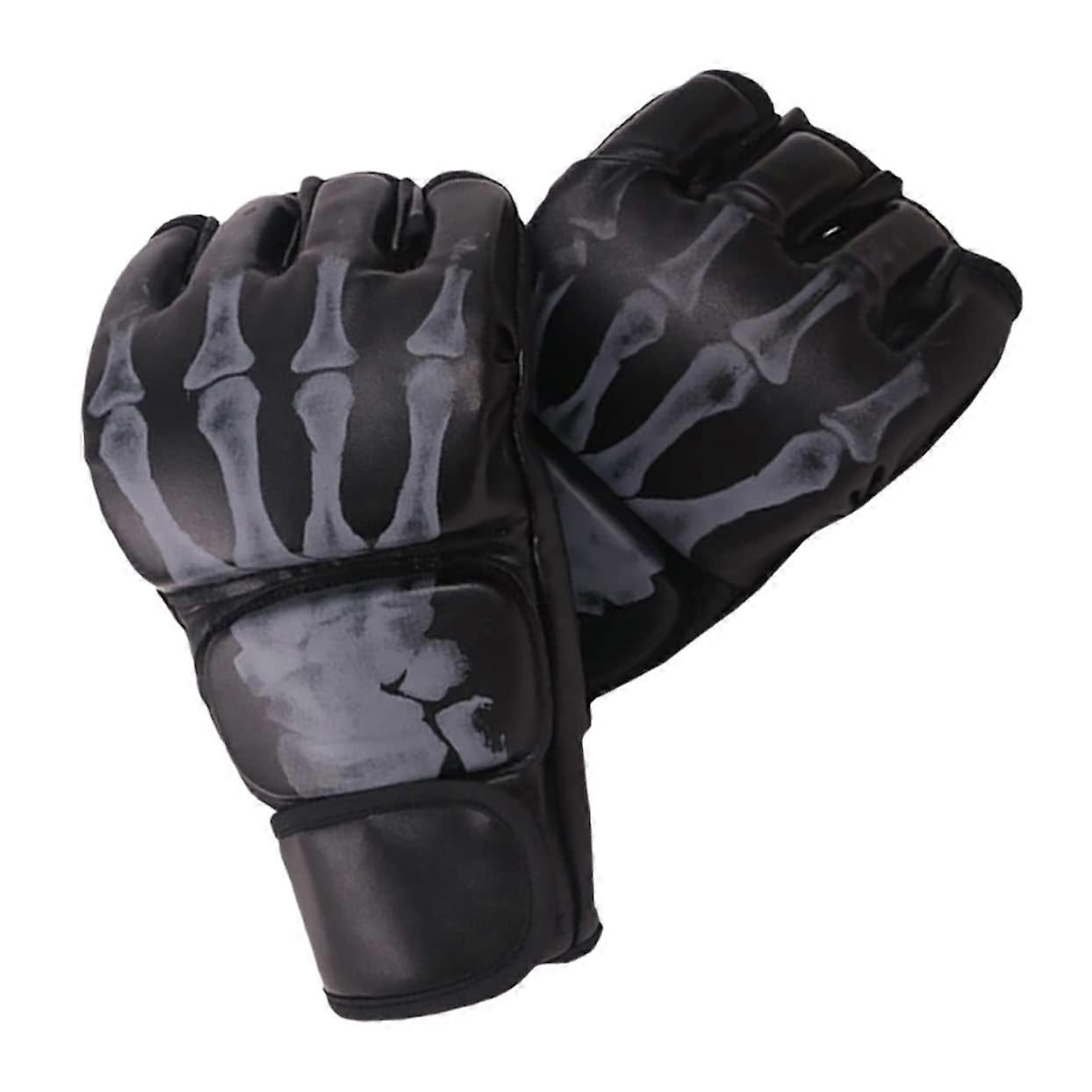 1 Pair of Boxing Gloves Pro Half Gloves Improved Balance Breathable Robust Sparring Gloves