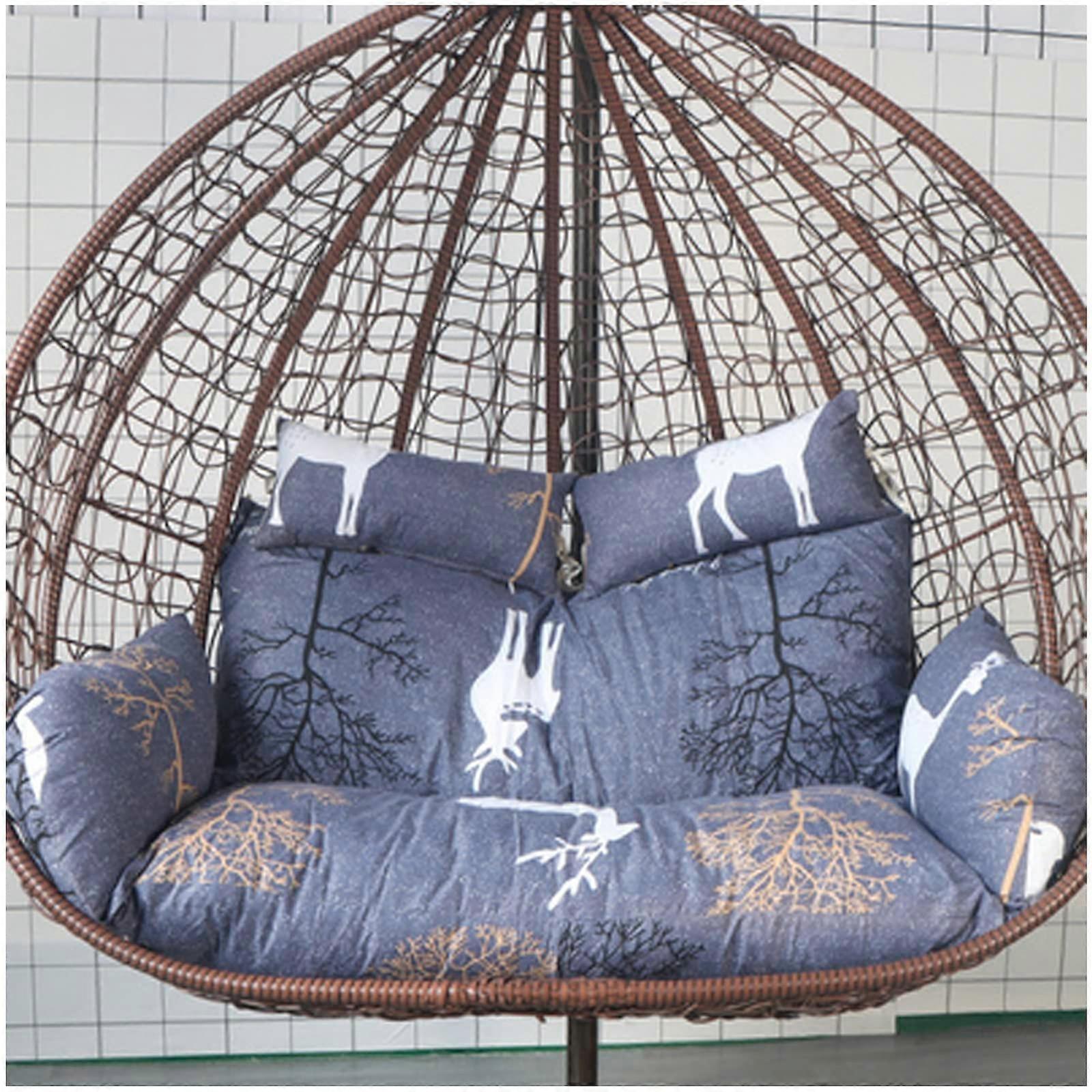 Double removable thick hanging chair cushion, waterproof, washable, egg nest