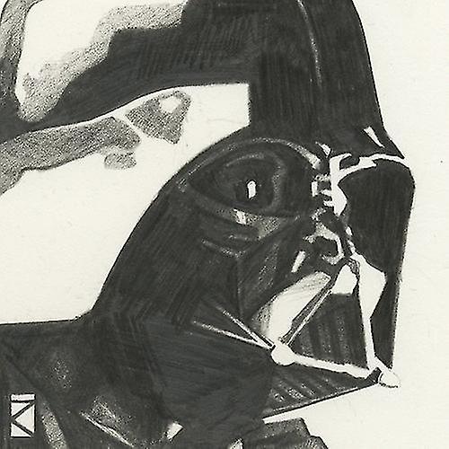 Star Wars Sketch Darth Vader Framed Canvas Print