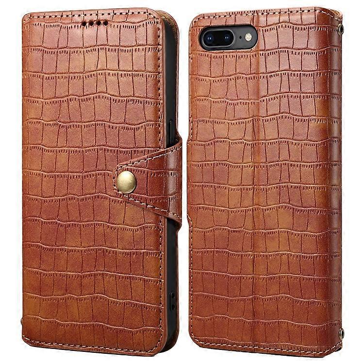 Compatible For iPhone 7 Plus / 8 Plus Case Crocodile Texture Leather Wallet Flip Phone Cover