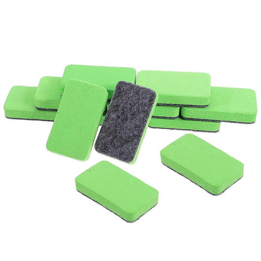 50pcs Mini Whiteboard Erasers, Green Felt Dry Erasers for Classroom, Office, Home Use – Compact Blackboard Cleaners for Adults, Teachers, Students