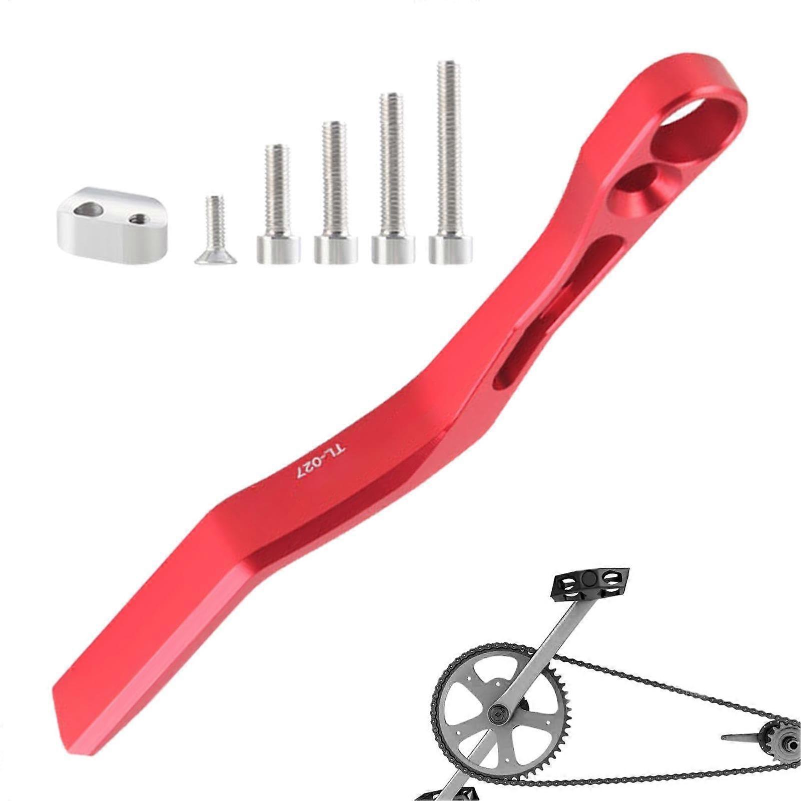 Bicycle Chain Guide - Lightweight Aluminium Alloy Chain Guard for Road Bikes, Red Chain Catcher and Drip Catcher