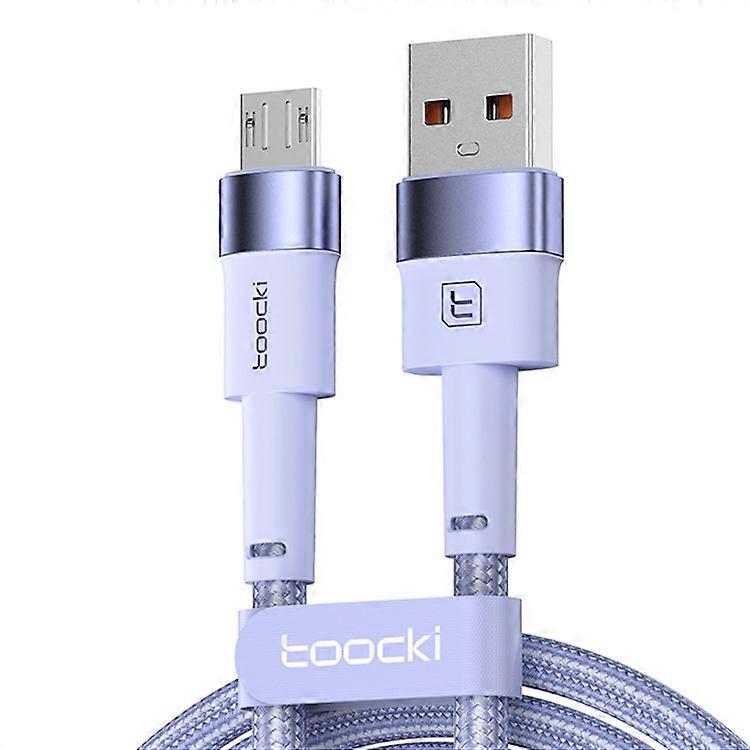 TOOCKI TQ-X16 2m USB to Micro USB Cable 2.4A Fast Charging Data Sync Braided Cord for Smartphones