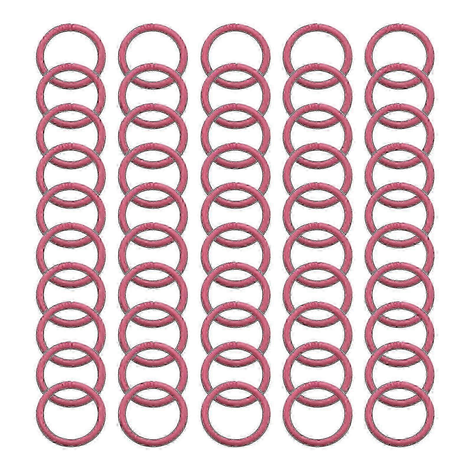 50stk farverige scrapbog ringbind ringe, 15/20/28 / 40mm, pink bøjle til løst blad