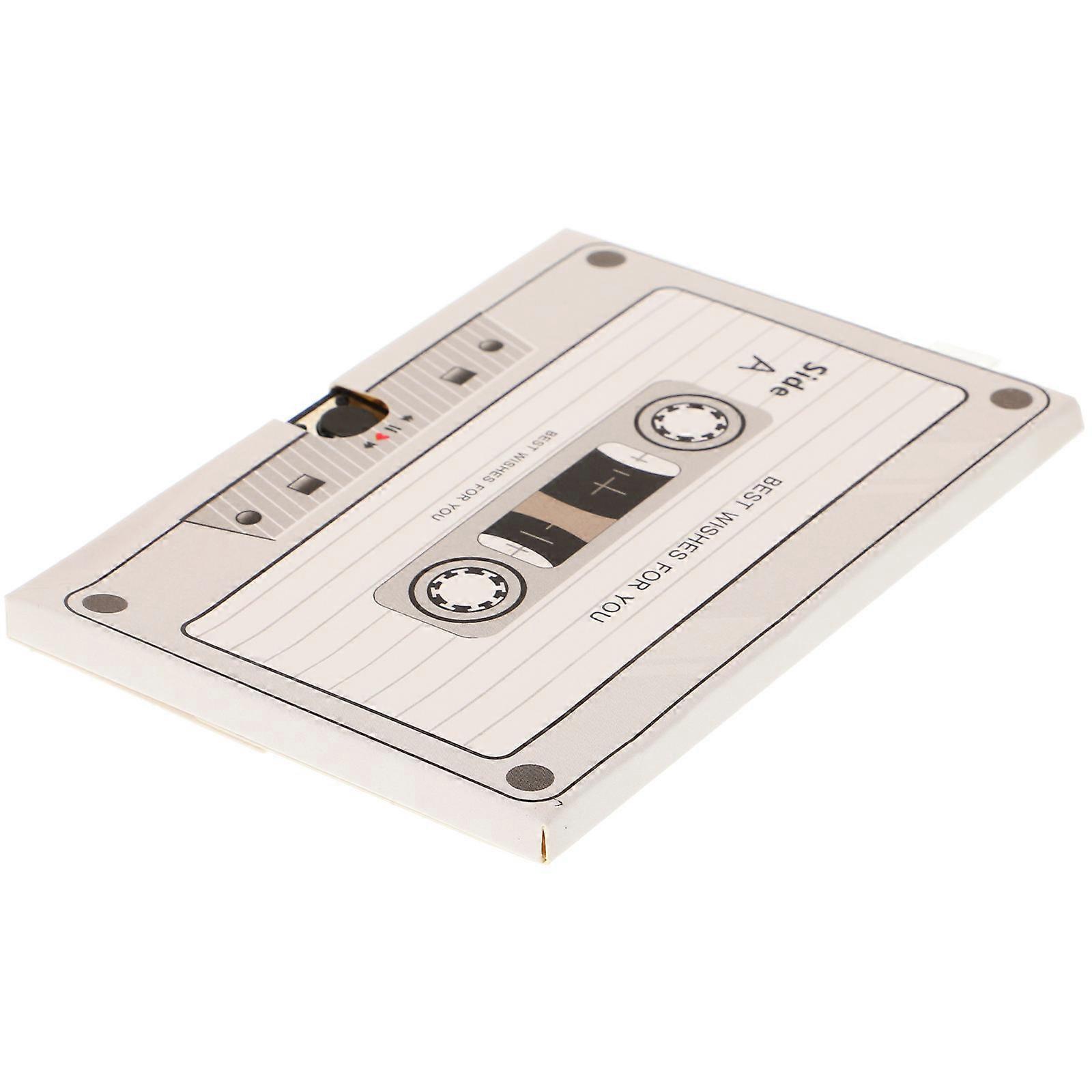 Recordable Voice Greeting , Retro Cassette Tape Design, Portable Birthday Thank You , Creative Music for All Occasions