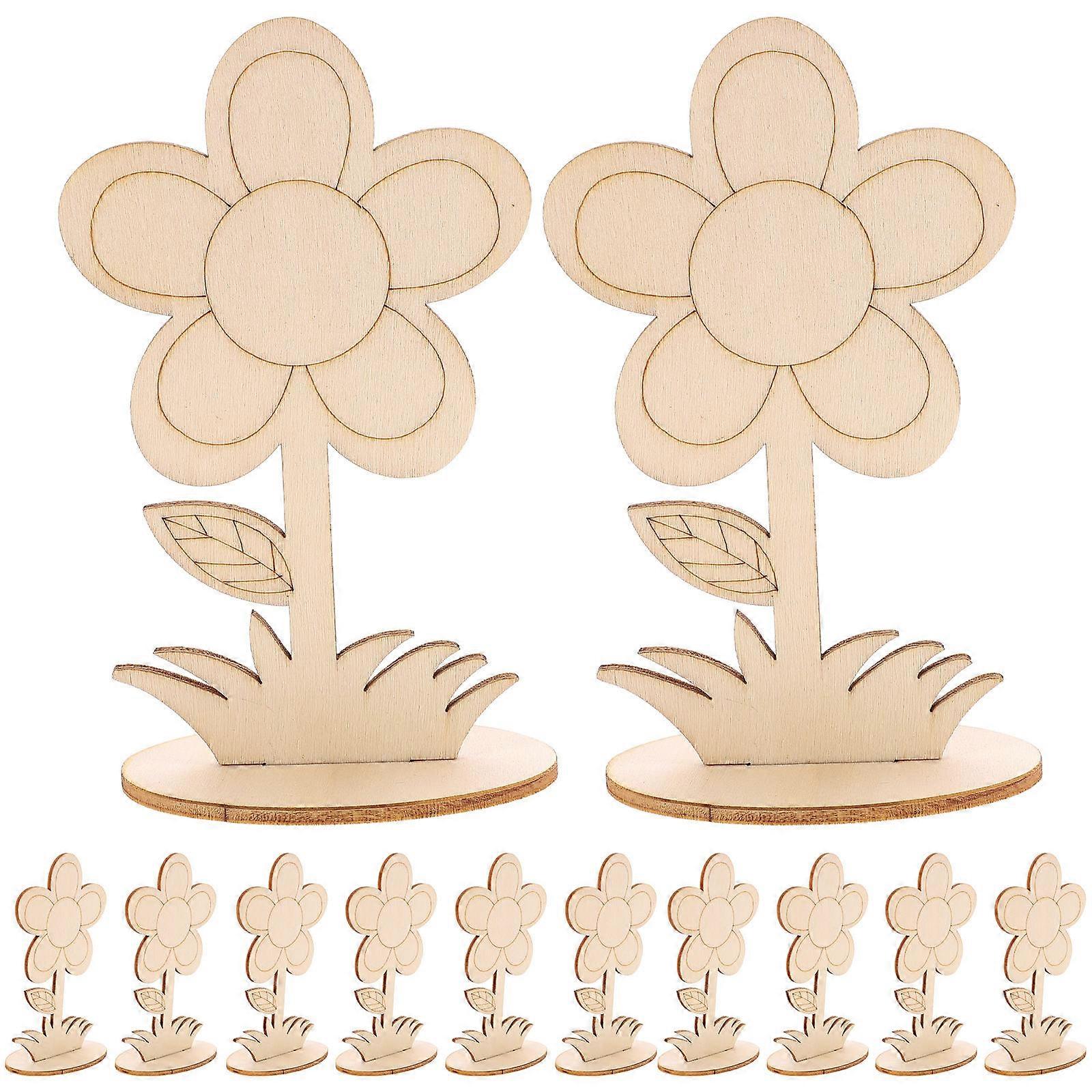 Wooden Flower Cutouts for Art Projects, Suitable for All DIY Lovers