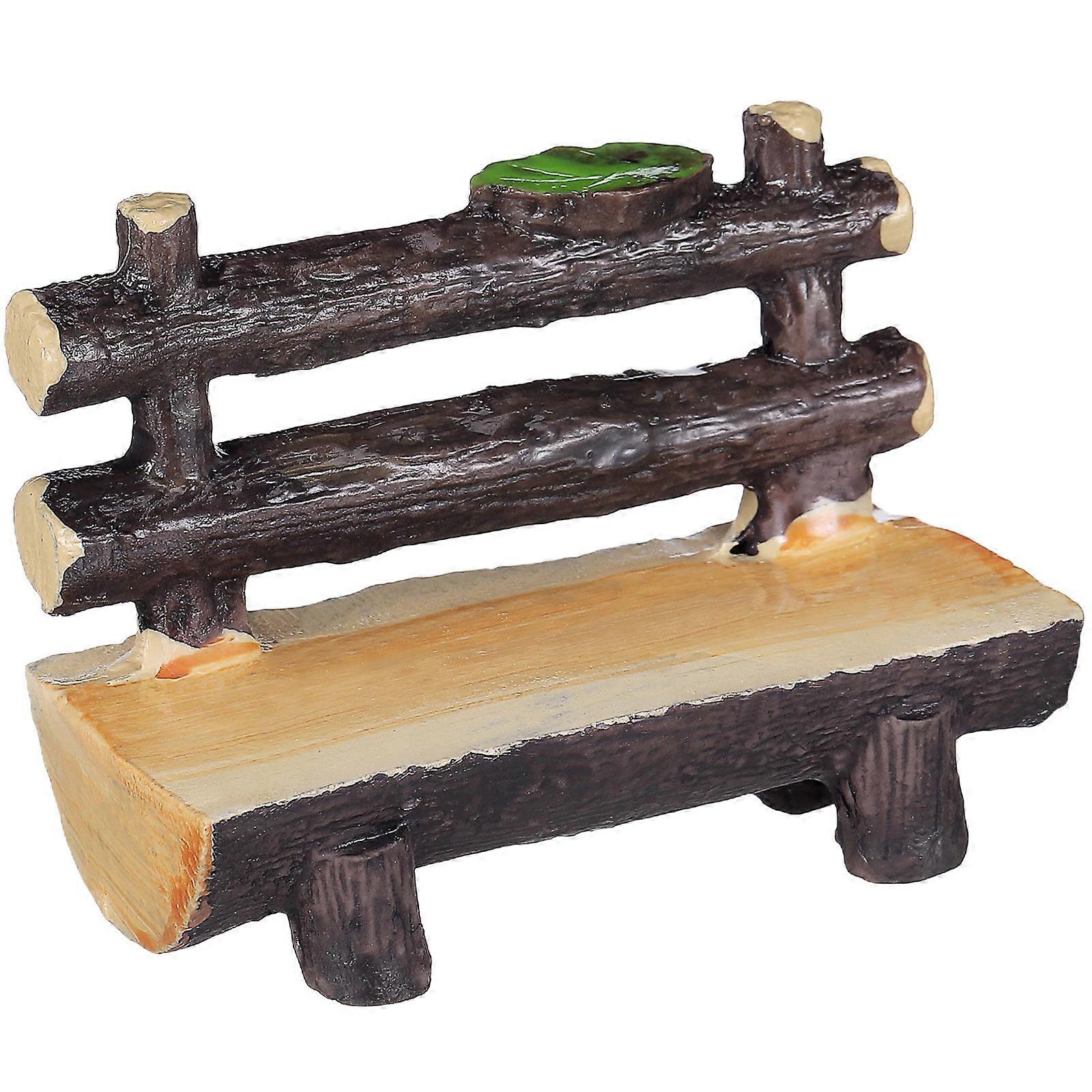 Practical Mini Bench, Attractive Resin Decor for Doll House Furnishings