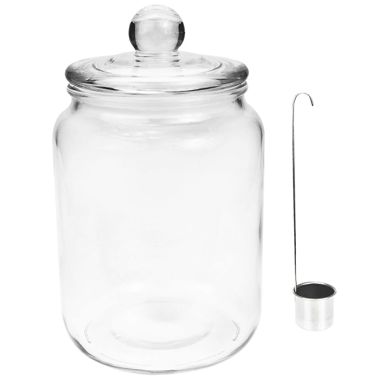 Glass Juice Container Thick Glass Wine Jar Holiday Wide Mouth 1.5L 1Pack