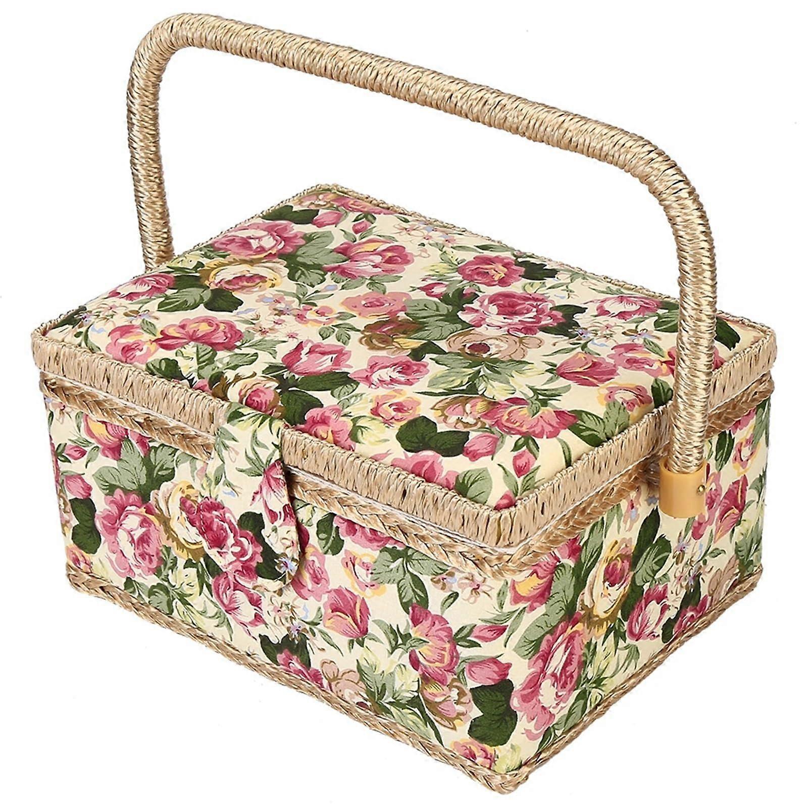 VintageNähkorb for Nadeln, Fäden, Maßband und andere Nähutensilien (Style B) Ref: 9933