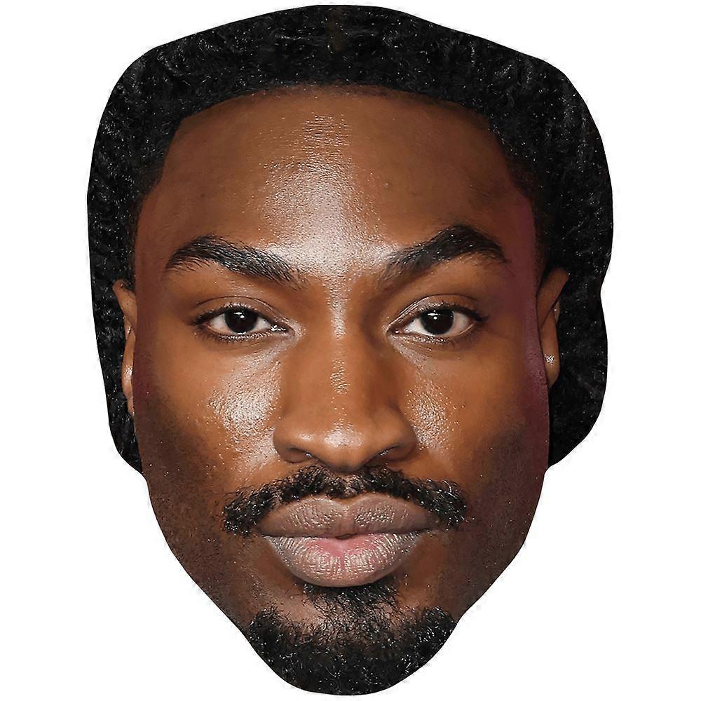 Hillary Udanoh (Goatee) Celebrity Mask, Flat Card Face