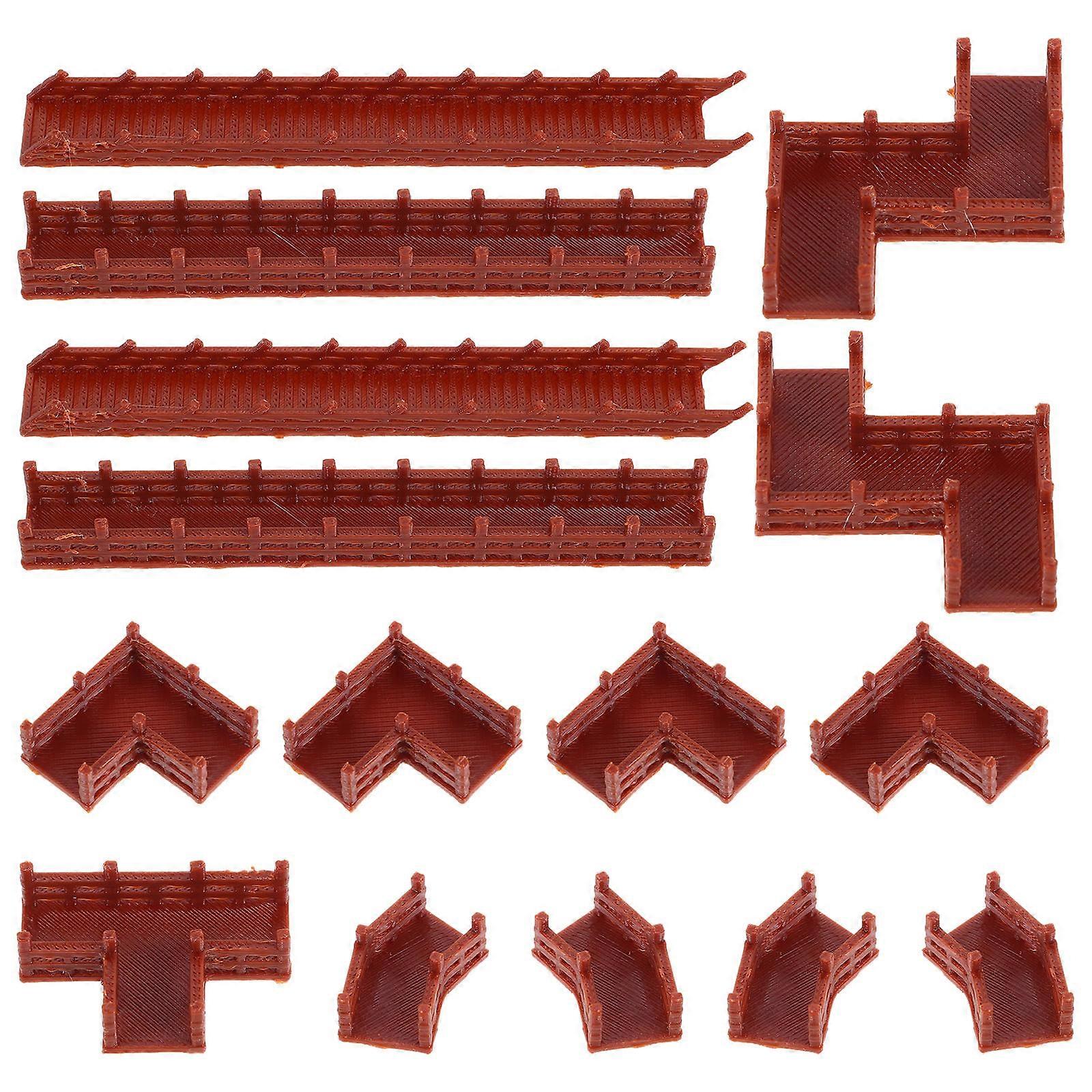N Scale Train Layout Ancient Architecture Model Square Shape Fine Craftsmanship For Aquariums And Terrariums Extended Stair Accessories 1Set