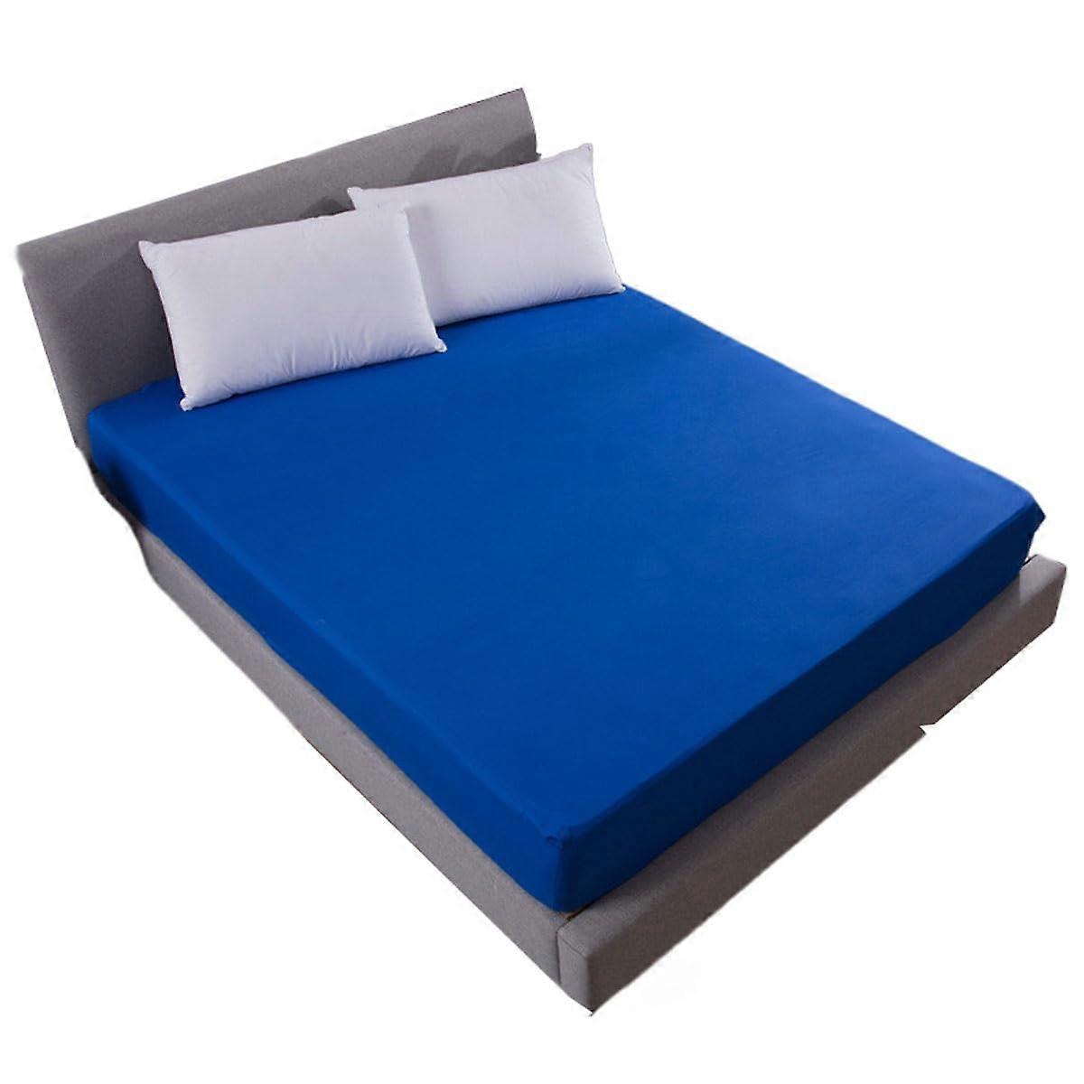 Fitted Sheet Solid Color Cotton Elastic 183x190cm, Mattress Height Up To 25cm, Washable