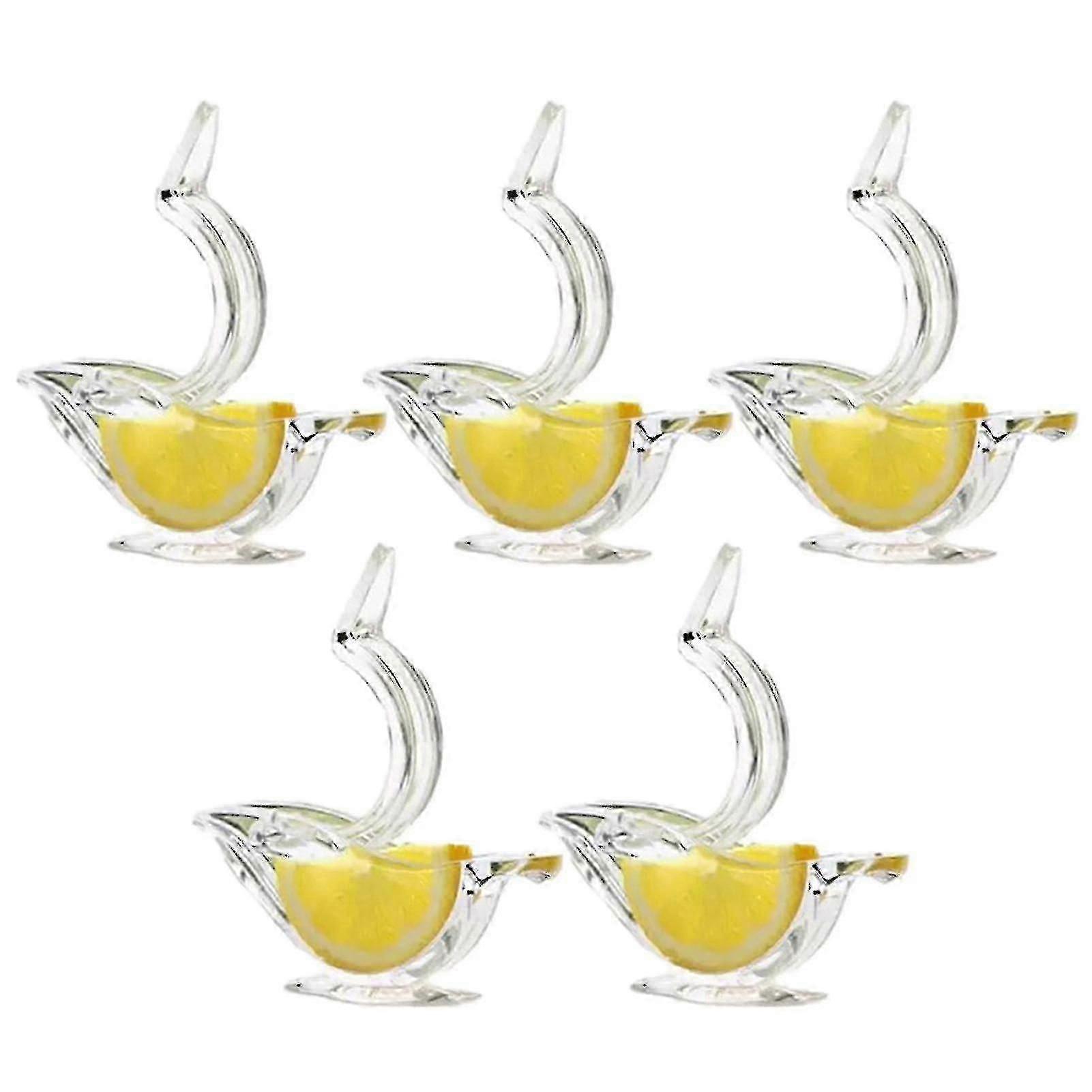 Manual Acrylic Lemon Juicer with Clip, Clear Fruit Squeezer for Citrus Orange Lime Slices
