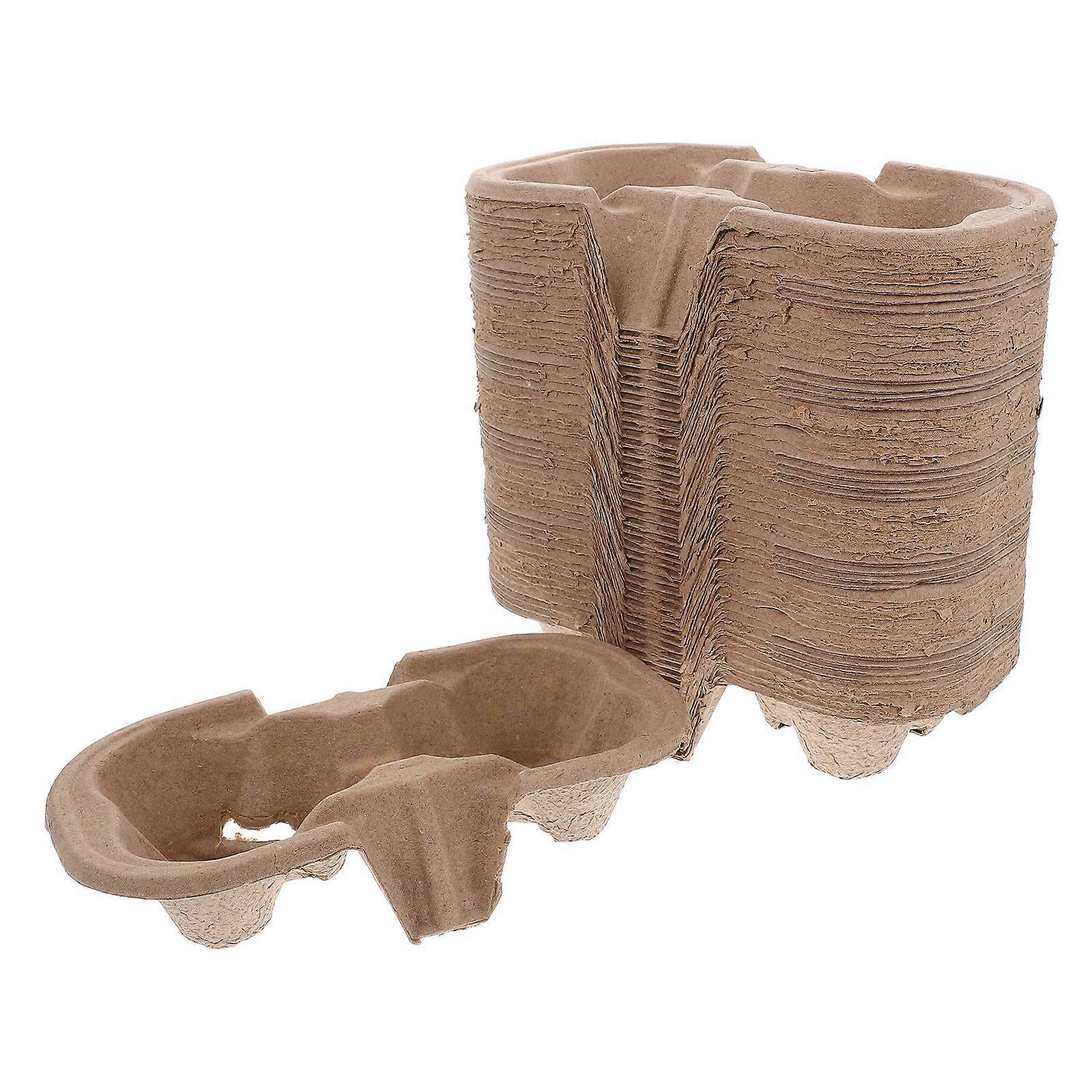 50pcs Portable Takeout Cup Holder Tray for Coffee, Milk Tea & Cold Drinks – Perfect for Parties, Picnics & Takeaway Packaging