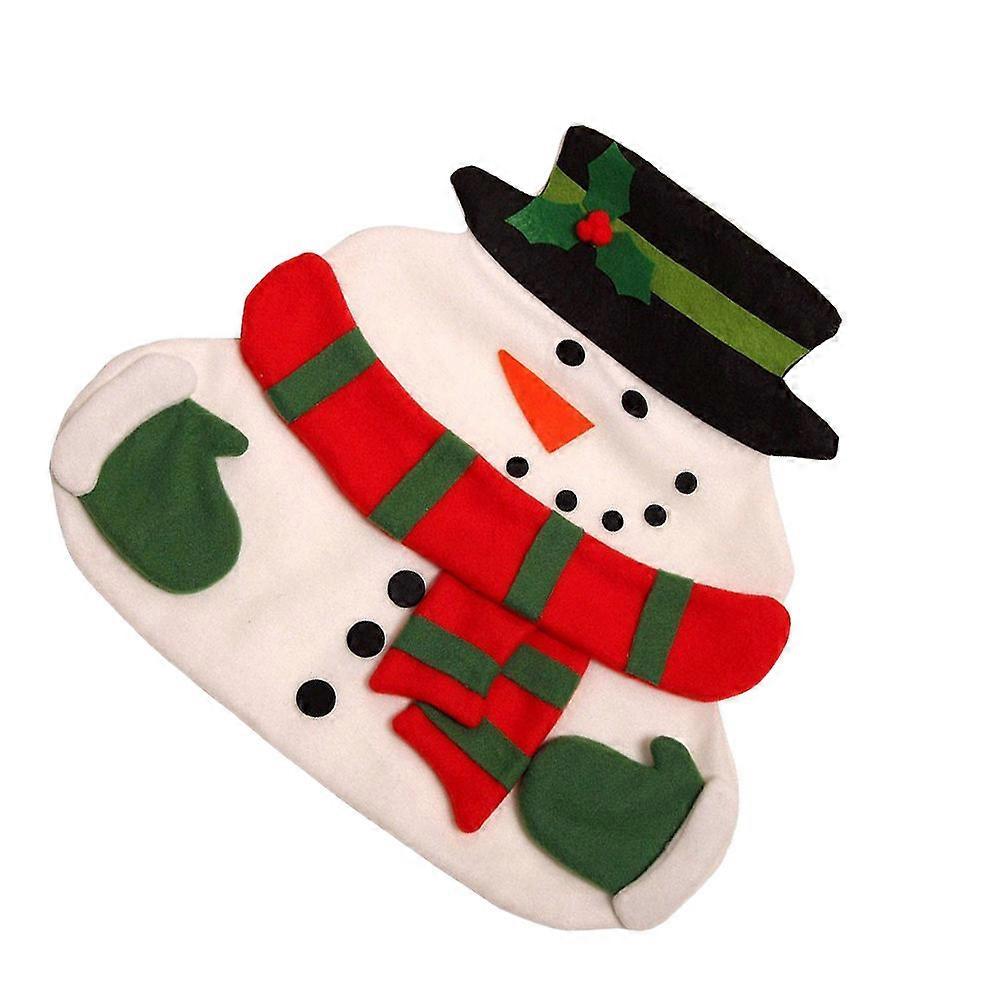 Christmas Placemat Snowman Shape Table Mat for Dining 1Pcs Multi Color