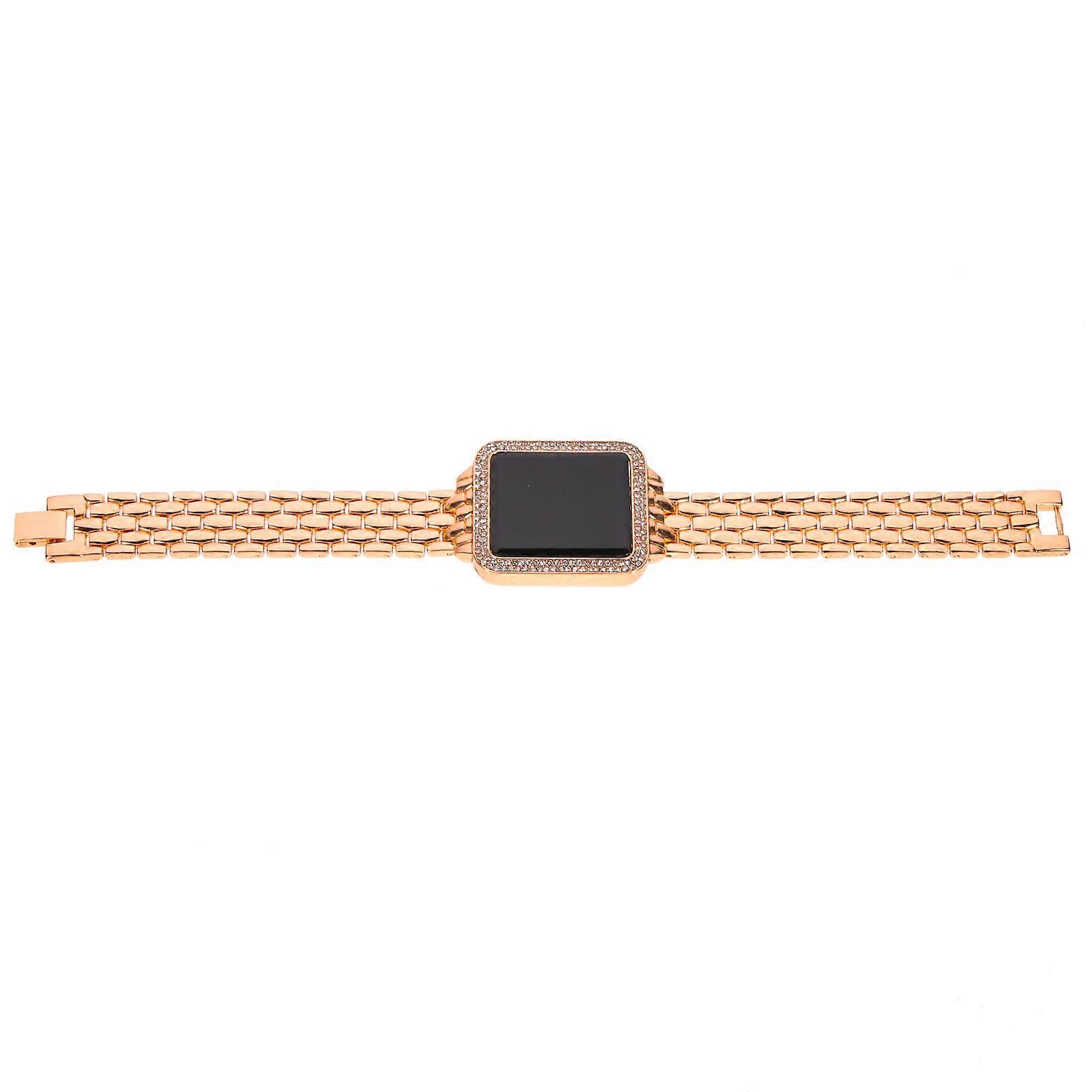 Led Watch With Rhinestone Elegant Timekeeping Touchscreen Watch For Women Birthday present 1Set