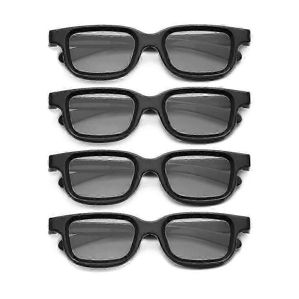 4pcs Polarized Passive 3d Glasses For 3d Tv Real 3d Cinemas For 3d Gaming And Tv Frame