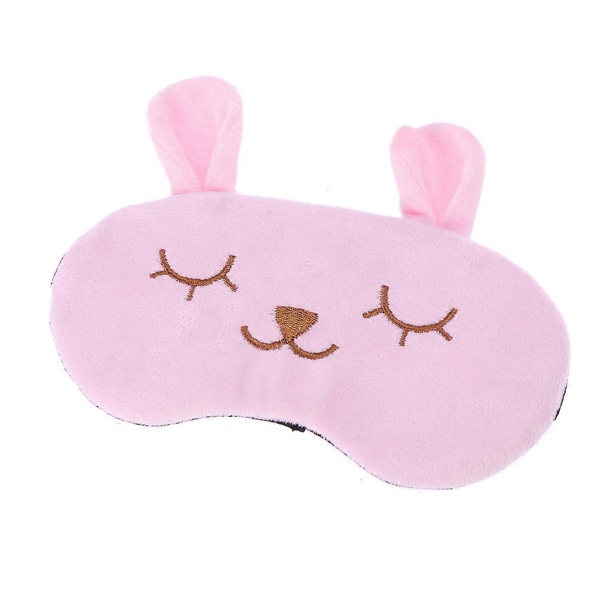 Light Blocking Elastic Eye Mask Cover Cooling Eyeshade Blindfold for Sleep Nap Meditation Pink with Gel Pad 1Set